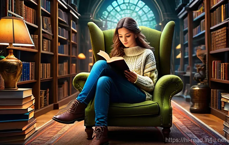 독서와 창의력 관계 연구 - The Reader's Infinite Worlds**
A captivating image of a young adult, fully clothed in a cozy sweate...