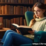Home 19 문학 비평 및 분석 방법 - The Immersive Reader's Journey**
A captivating digital painting depicting a young adult, fully clot...