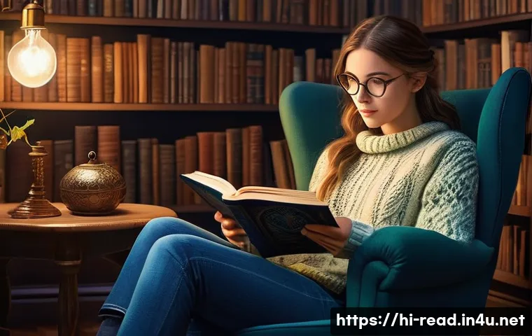 문학 비평 및 분석 방법 - The Immersive Reader's Journey**
A captivating digital painting depicting a young adult, fully clot...